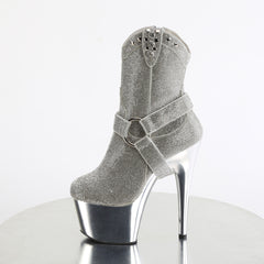 7 Inch Heel ADORE-1029CHRS Silver Rhinestone