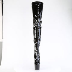 7 Inch Heel ADORE-4000SLT Black Stretch Patent
