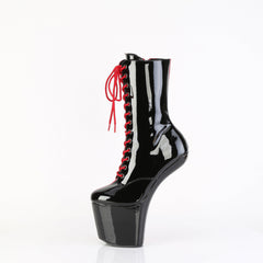 8 Inch Heelless CRAZE-1040TT Red Black Patent