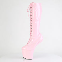 8 Inch Heelless CRAZE-2023 Baby Pink Stretch Patent