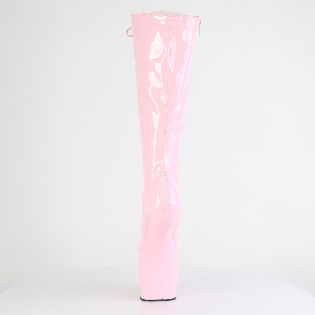 8 Inch Heelless CRAZE-2023 Baby Pink Stretch Patent