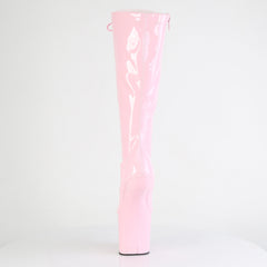 8 Inch Heelless CRAZE-2023 Baby Pink Stretch Patent