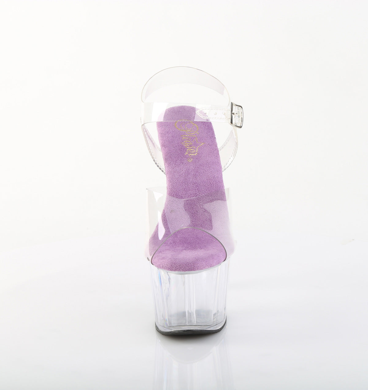 7 Inch Heel ADORE-708 Clear Lavender Clear