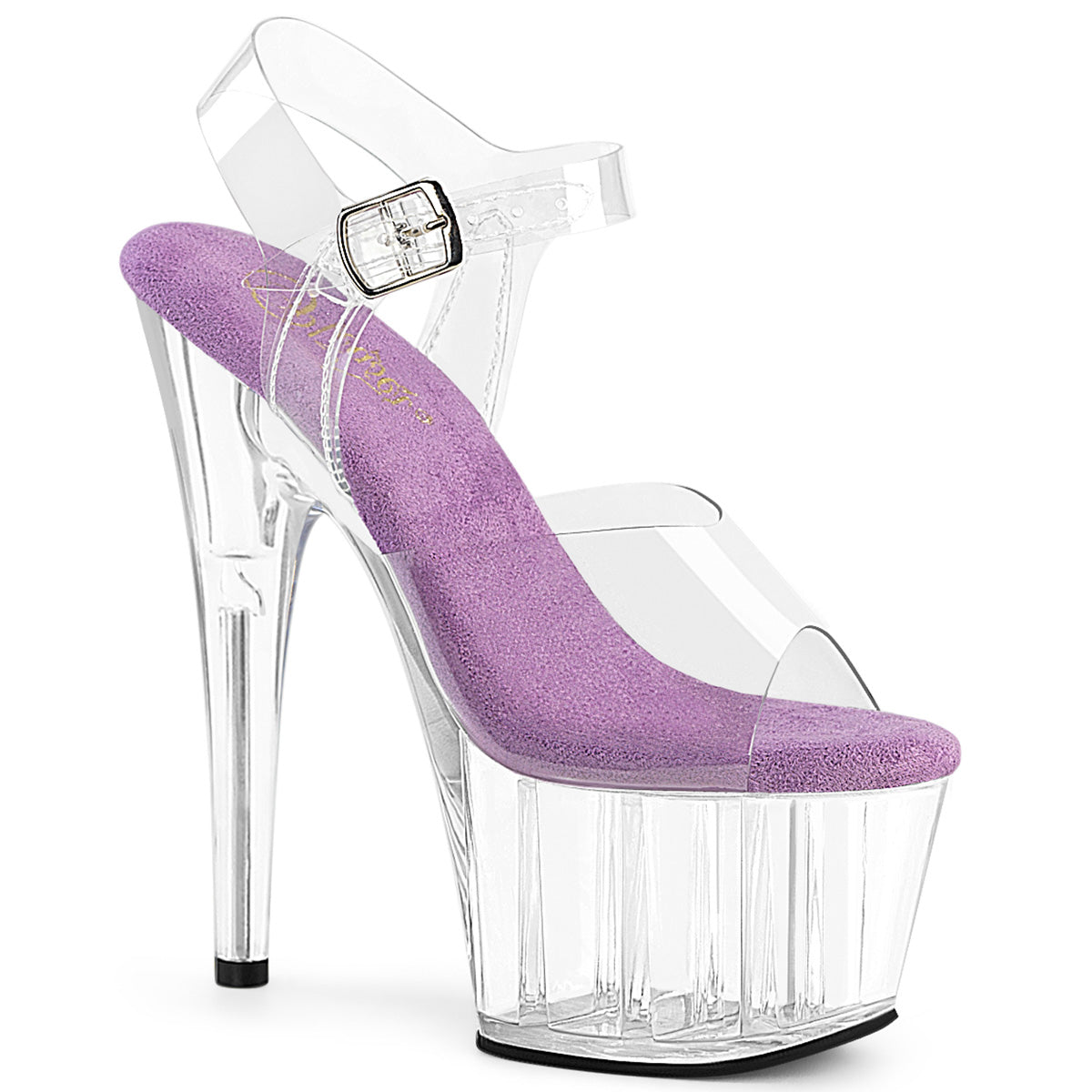 Pleaser Adore 708 Clear Lavender Platform Shoes