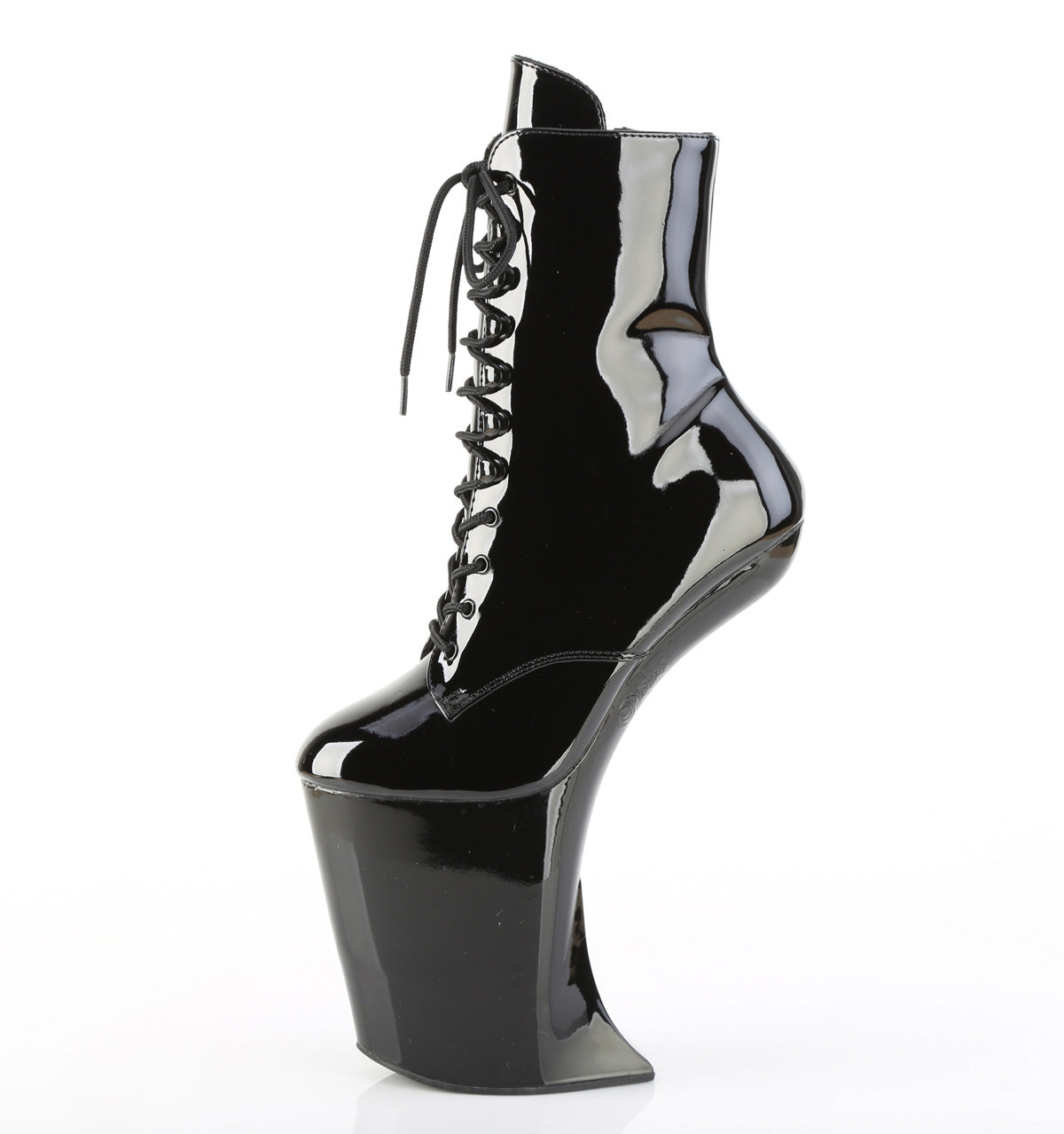 9 Inch Heelless BEWITCHED-1020 Black Patent