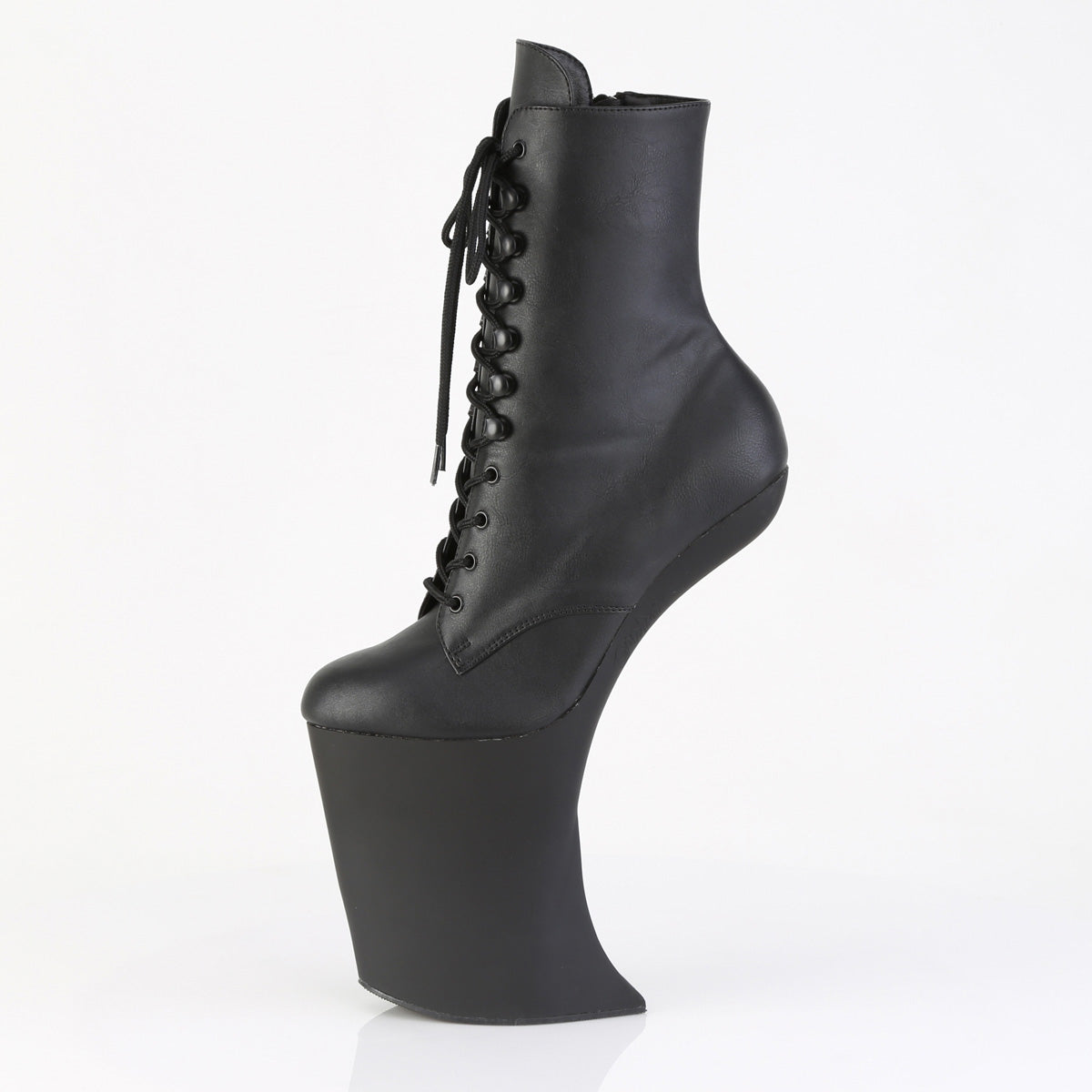 9 Inch Heelless BEWITCHED-1020 Black Vegan Leather