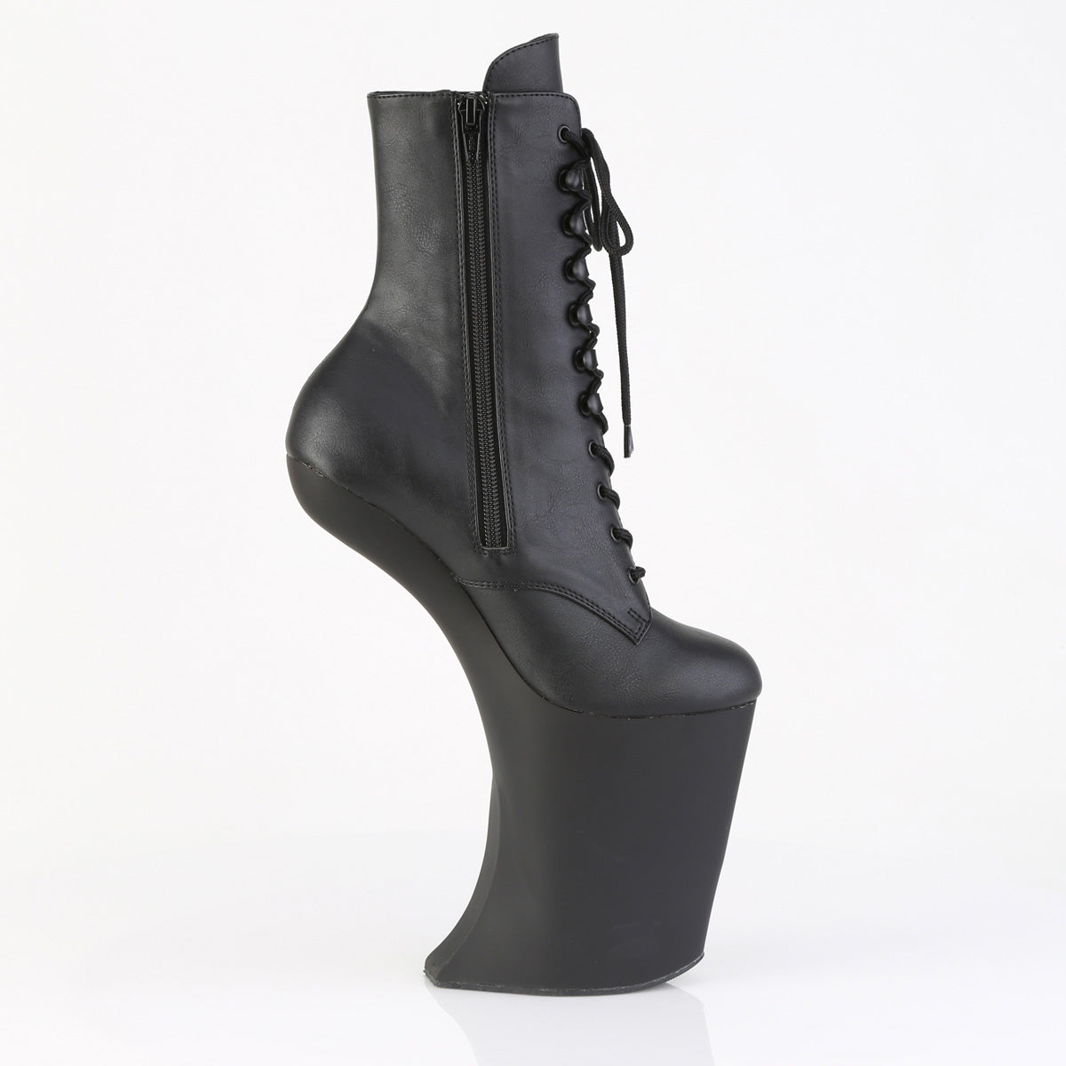 9 Inch Heelless BEWITCHED-1020 Black Vegan Leather