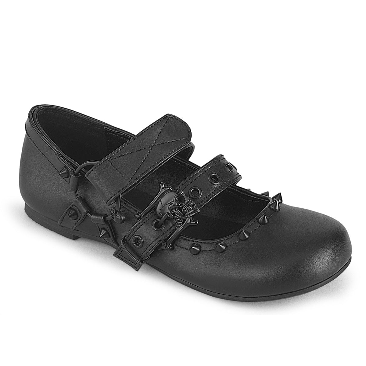 Demonia Daisy 08 Black Vegan Leather Women'S Flats