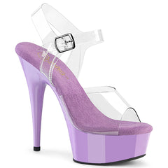 Pleaser Delight 608 Clear Lavender Platform Shoes