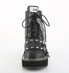 2 Inch Platform EMILY-57 Black Vegan Leather