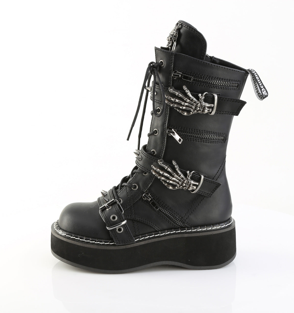 2 Inch Platform EMILY-82 Black Vegan Leather