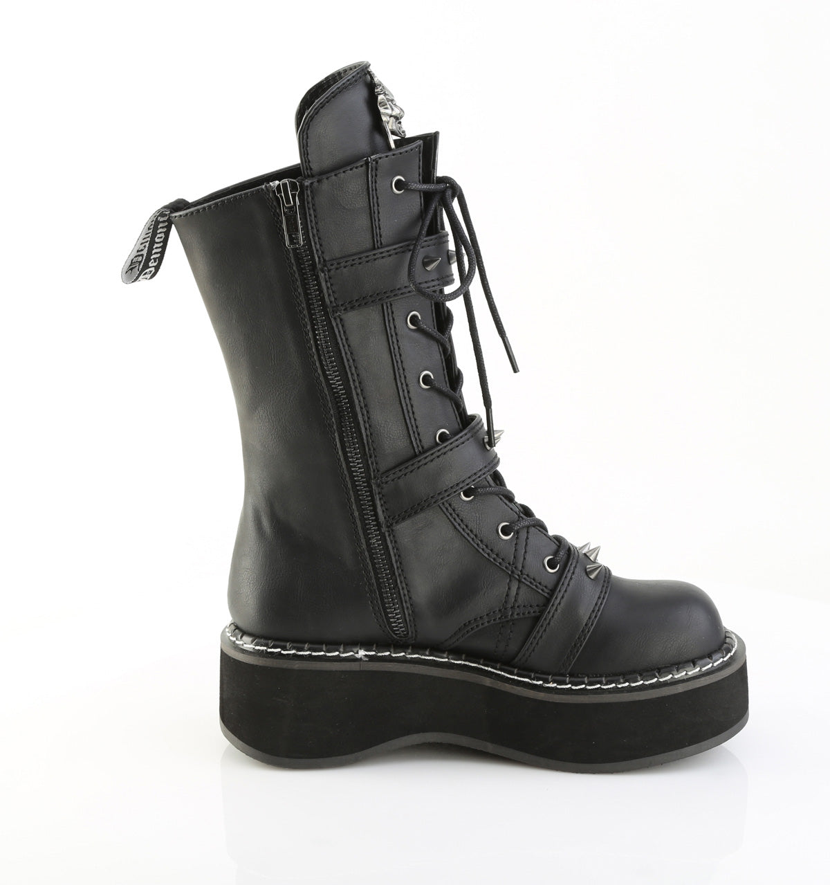 2 Inch Platform EMILY-82 Black Vegan Leather