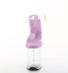 8 Inch Heel FLAMINGO-808 Clear Lavender Insole