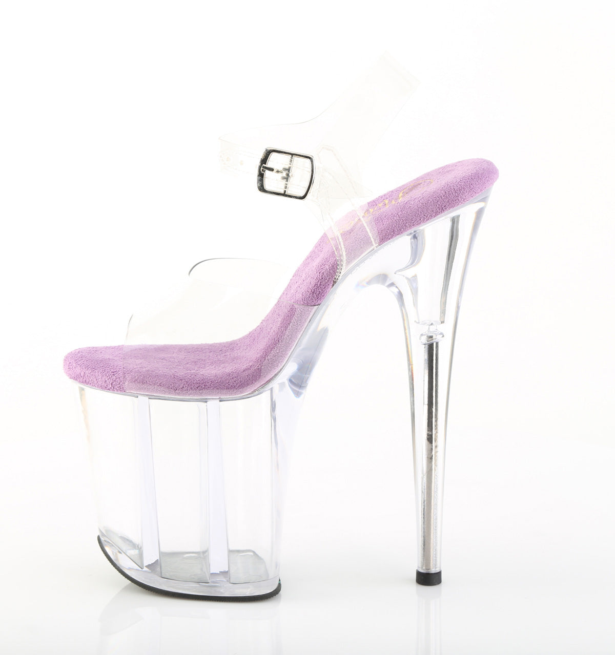 8 Inch Heel FLAMINGO-808 Clear Lavender Insole