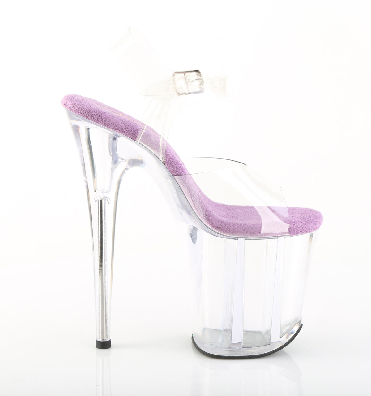 8 Inch Heel FLAMINGO-808 Clear Lavender Insole