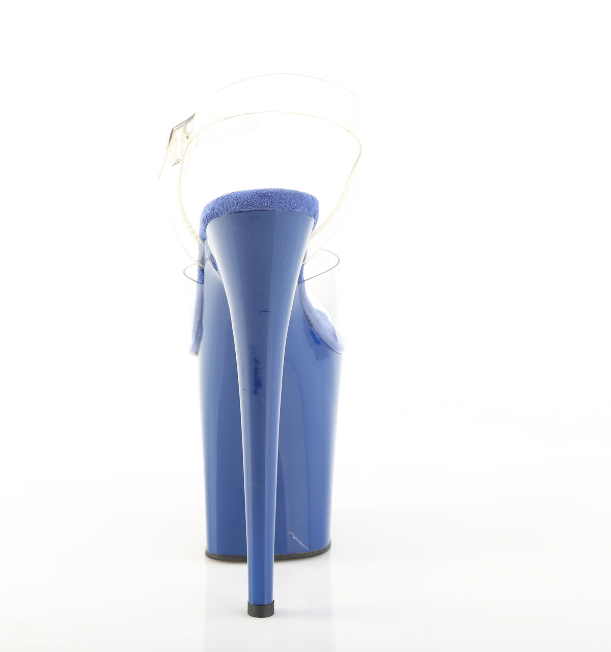 8 Inch Heel FLAMINGO-808 Clear Royal Blue Match