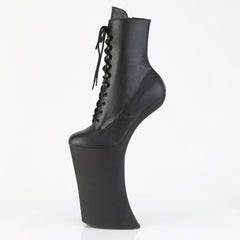 11 Inch Heelless FORBIDDEN-1020 Black Vegan Leather