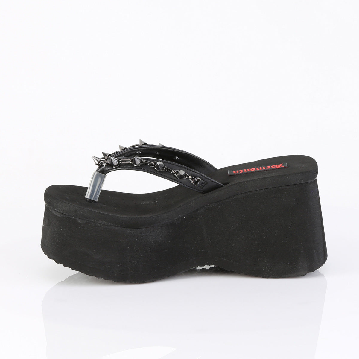 3 Inch Platform FUNN-35 Black Vegan Leather