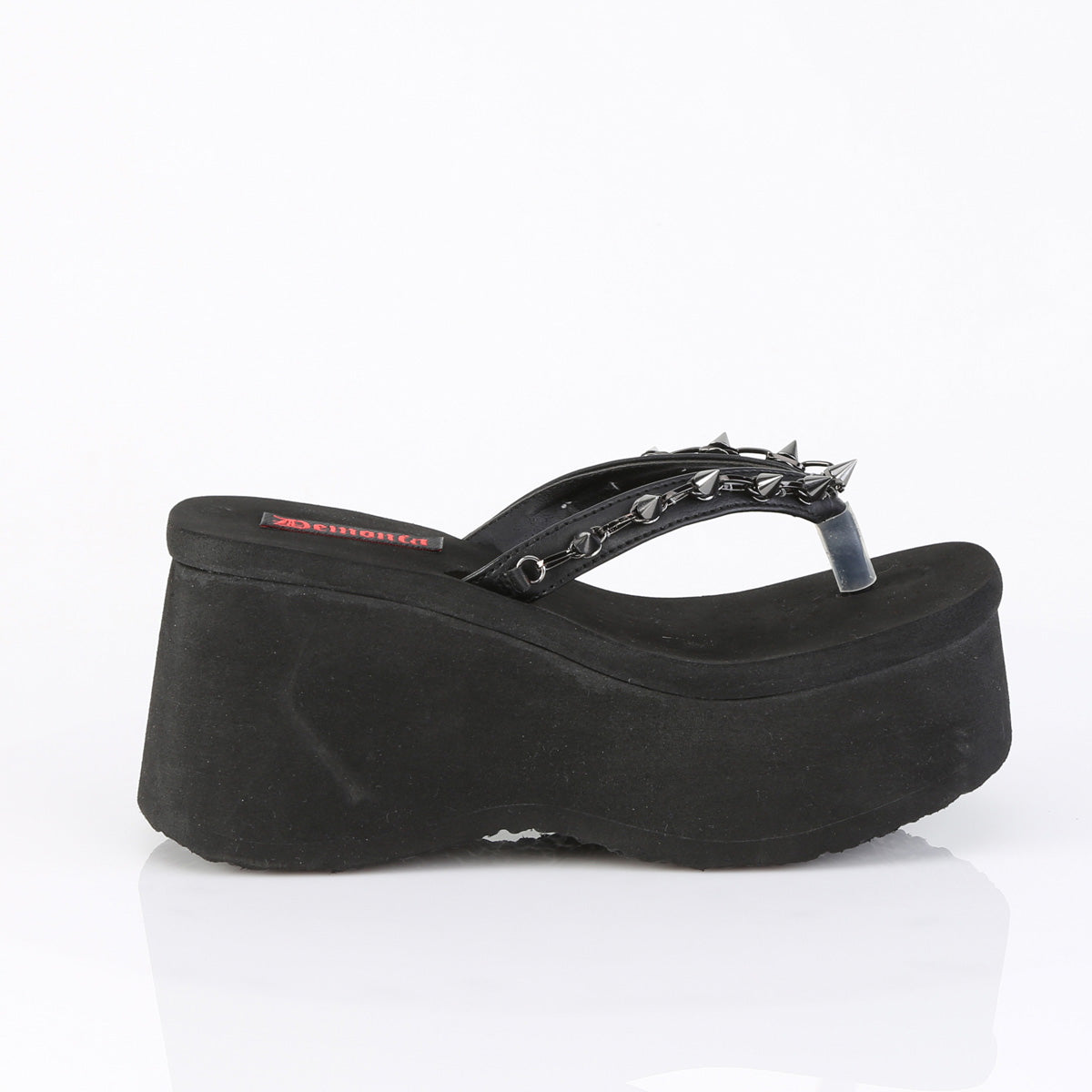 3 Inch Platform FUNN-35 Black Vegan Leather