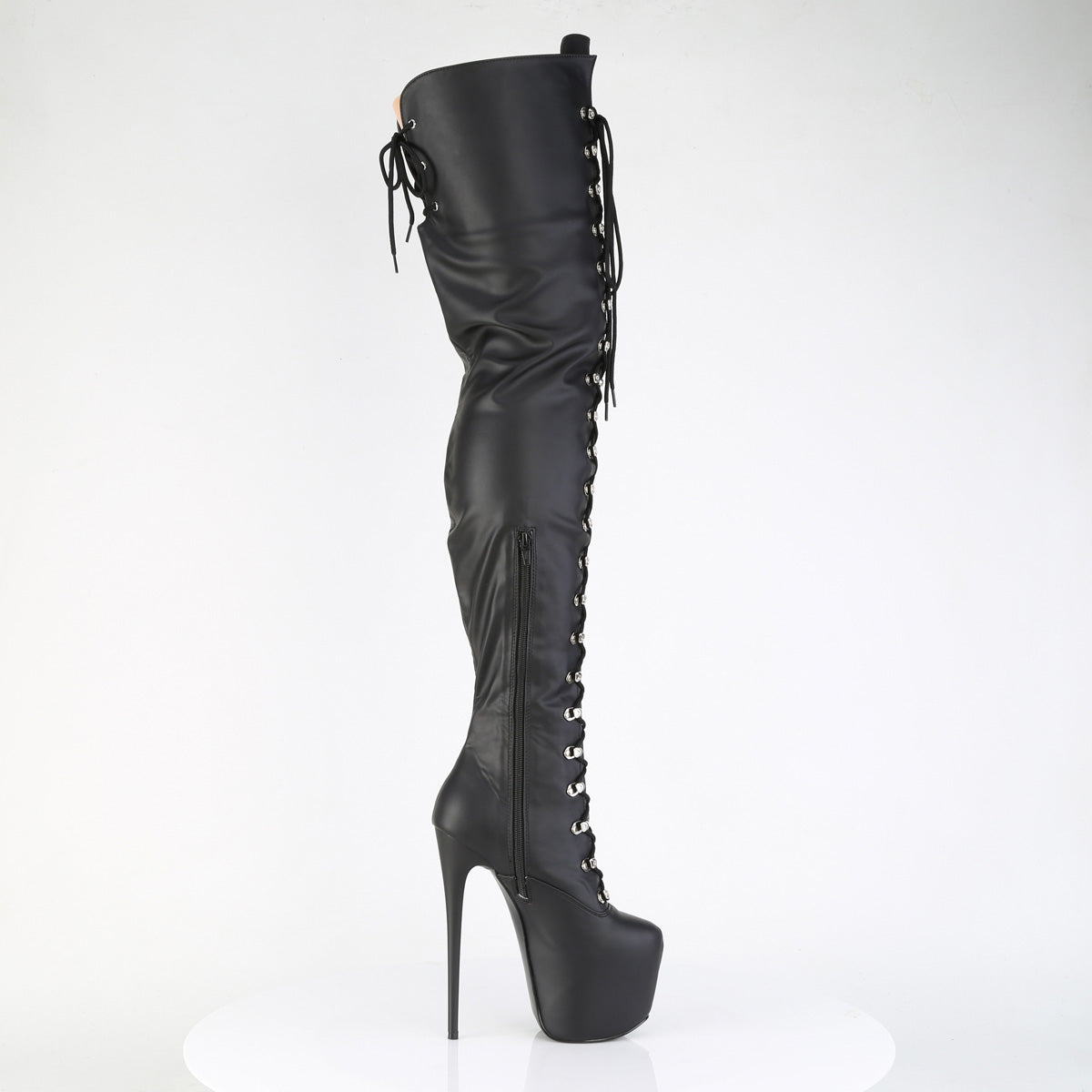 7 Inch Heel JUBILANT-4012 Black Stretch Pu