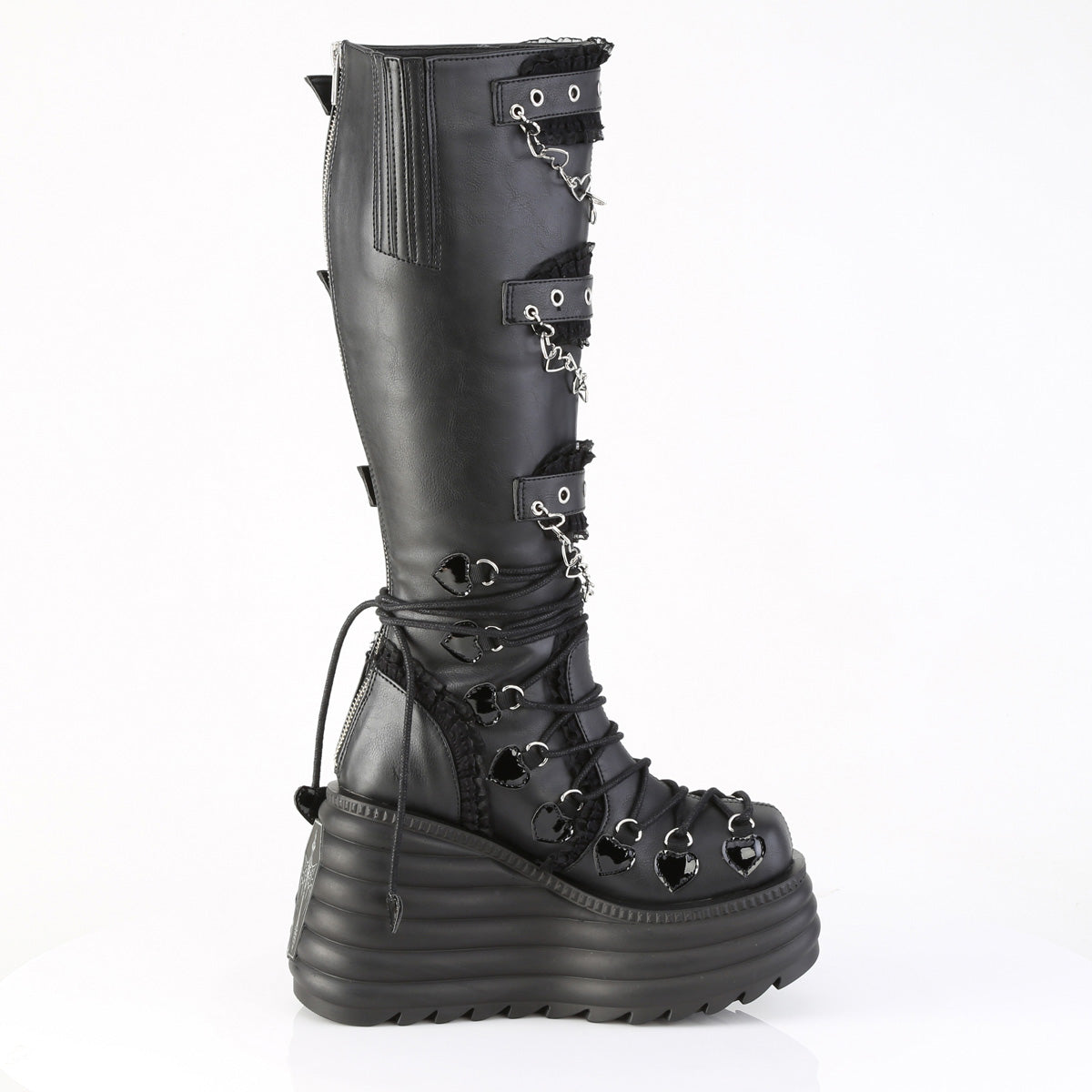 4 Inch Platform MORTE-215 Black Vegan Leather