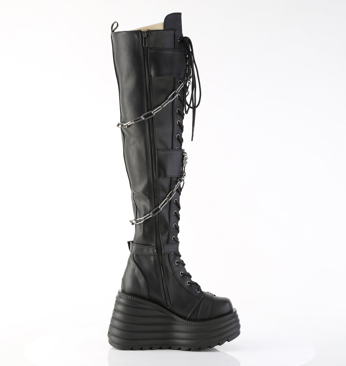 4 Inch Platform MORTE-312 Black Vegan Leather