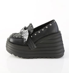 4 Inch Platform MORTE-56 Black Vegan Leather