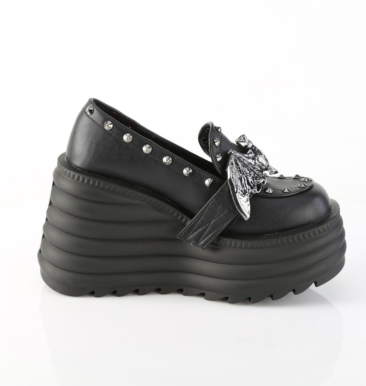 4 Inch Platform MORTE-56 Black Vegan Leather