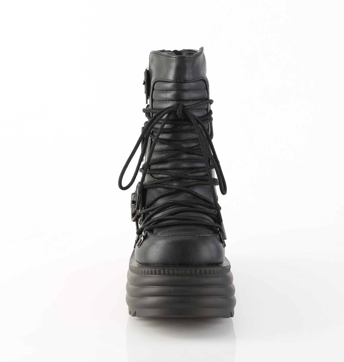 4 Inch Platform MORTE-68 Black Vegan Leather