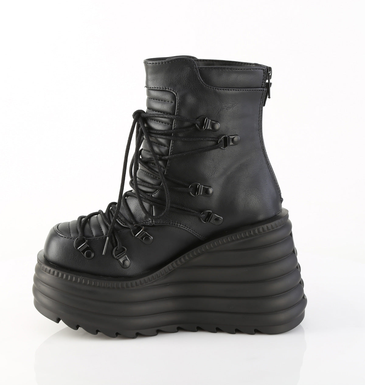 4 Inch Platform MORTE-68 Black Vegan Leather