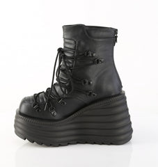 4 Inch Platform MORTE-68 Black Vegan Leather