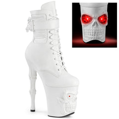 Pleaser Rapture 1020Str Lt White Pu Platform Shoes