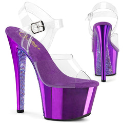 Pleaser Sky 308Chrs Clear Purple Platform Shoes