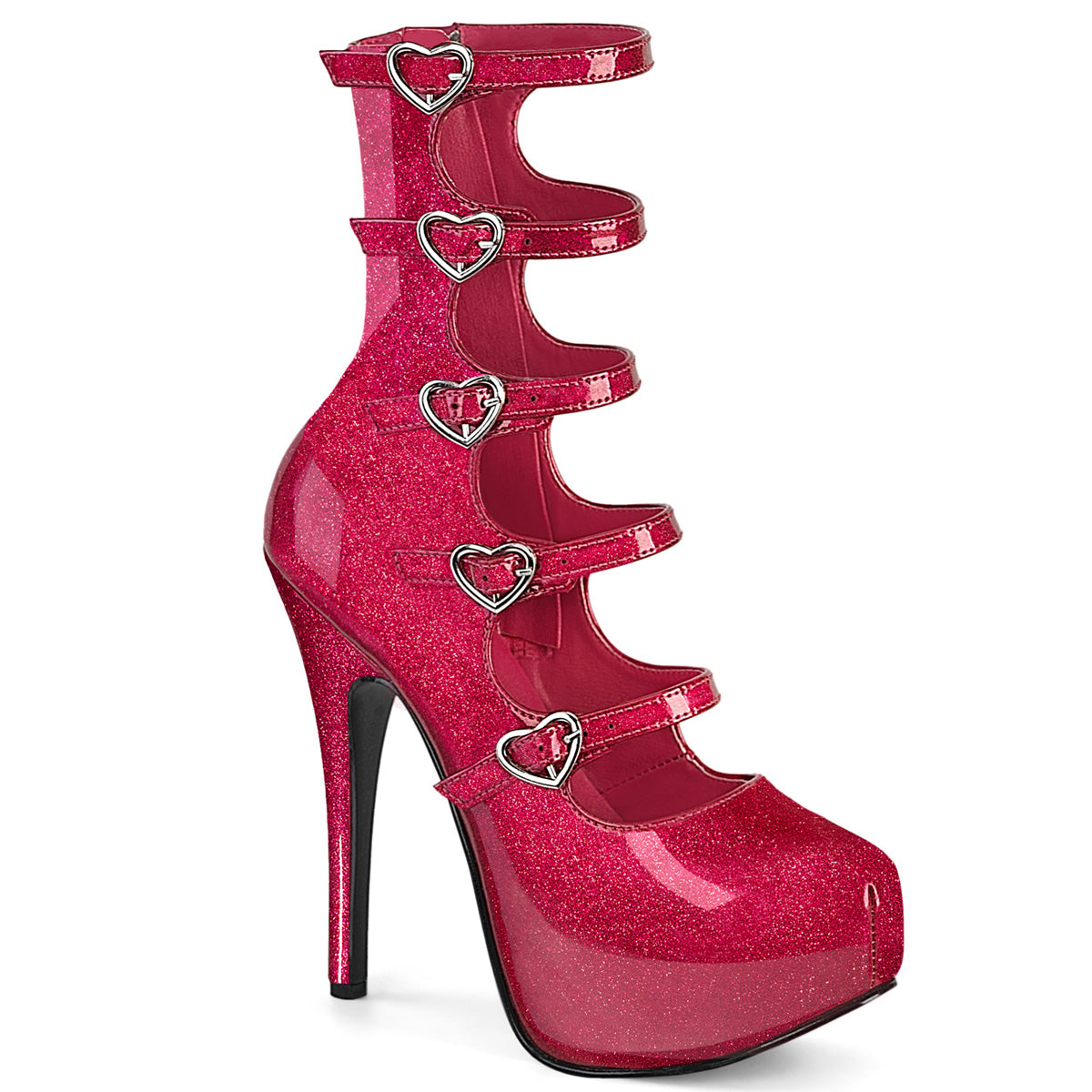 Bordello Teeze 23 Fuchsia Glitter Boots