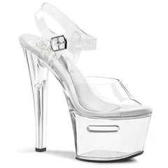 7 Inch Heel TIPJAR-708-2 Clear