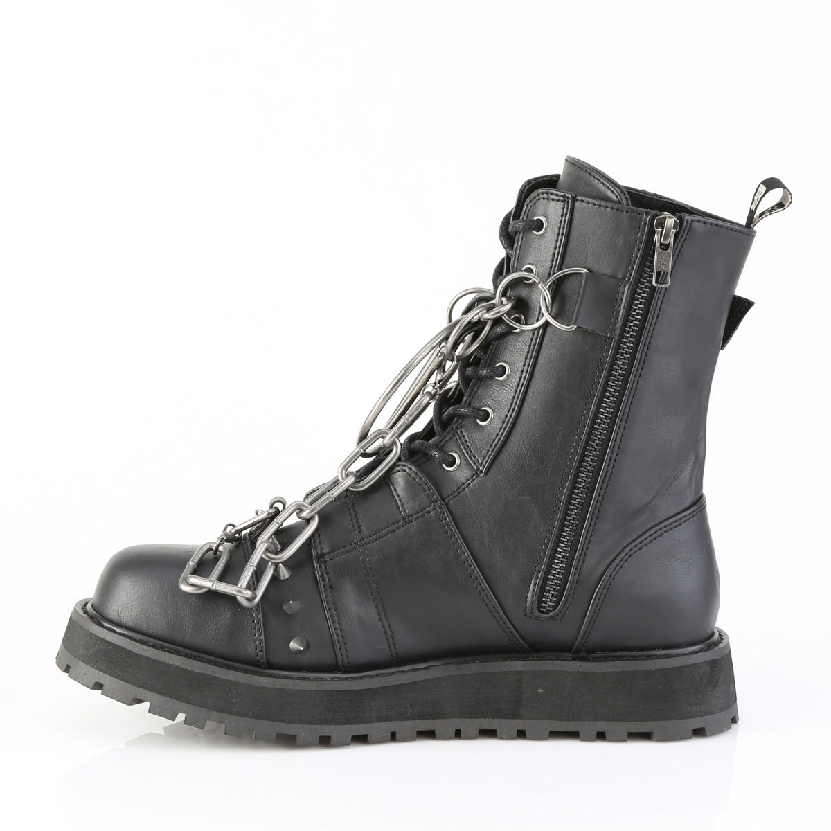 1 Inch Platform VALOR-204 Black Vegan Leather