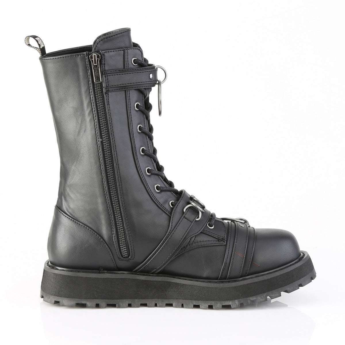 1 Inch Platform VALOR-240 Black Vegan Leather