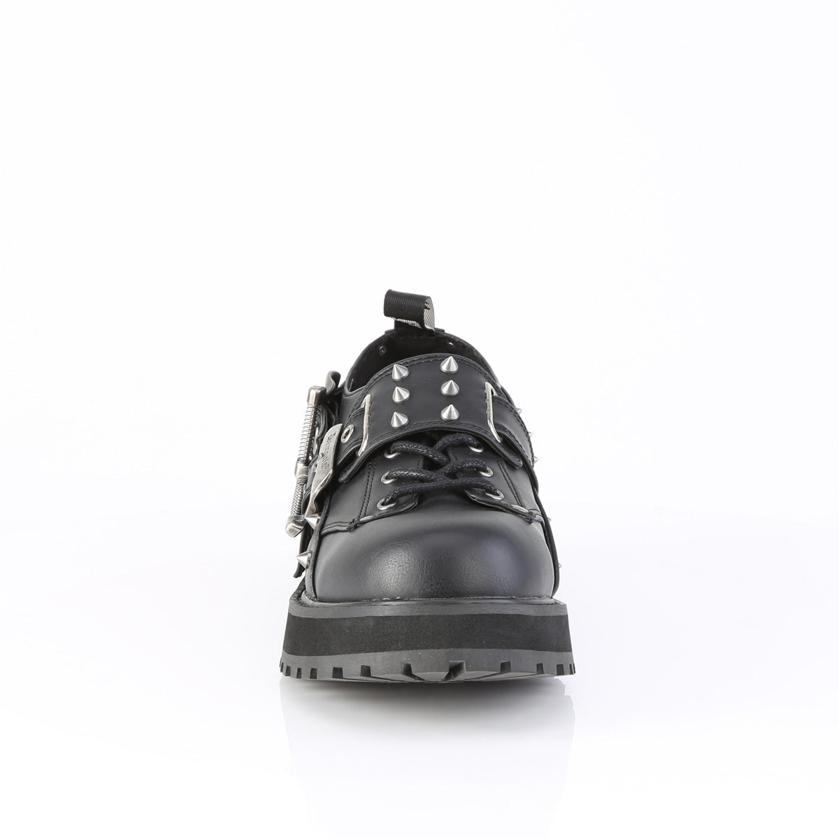 1 Inch Platform VALOR-38 Black Vegan Leather