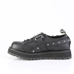 1 Inch Platform VALOR-38 Black Vegan Leather