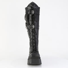 3 Inch Heel WRATH-205 Black Vegan Leather