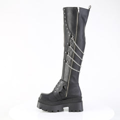 3 Inch Heel WRATH-310 Black Vegan Leather