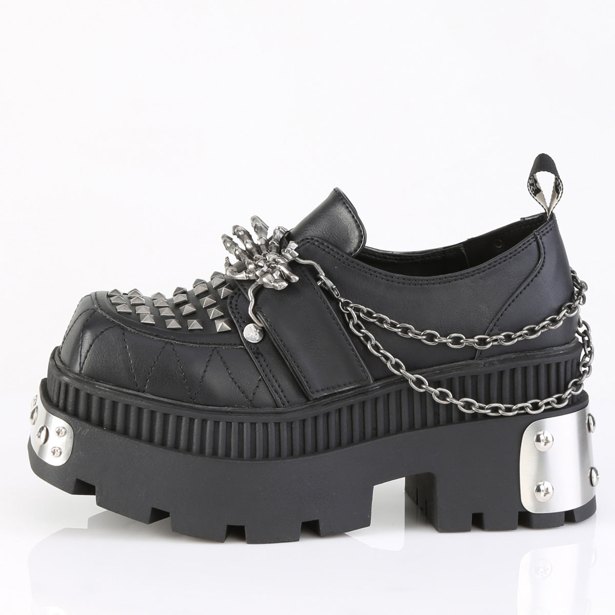 3 Inch Heel WRATH-42 Black Vegan Leather