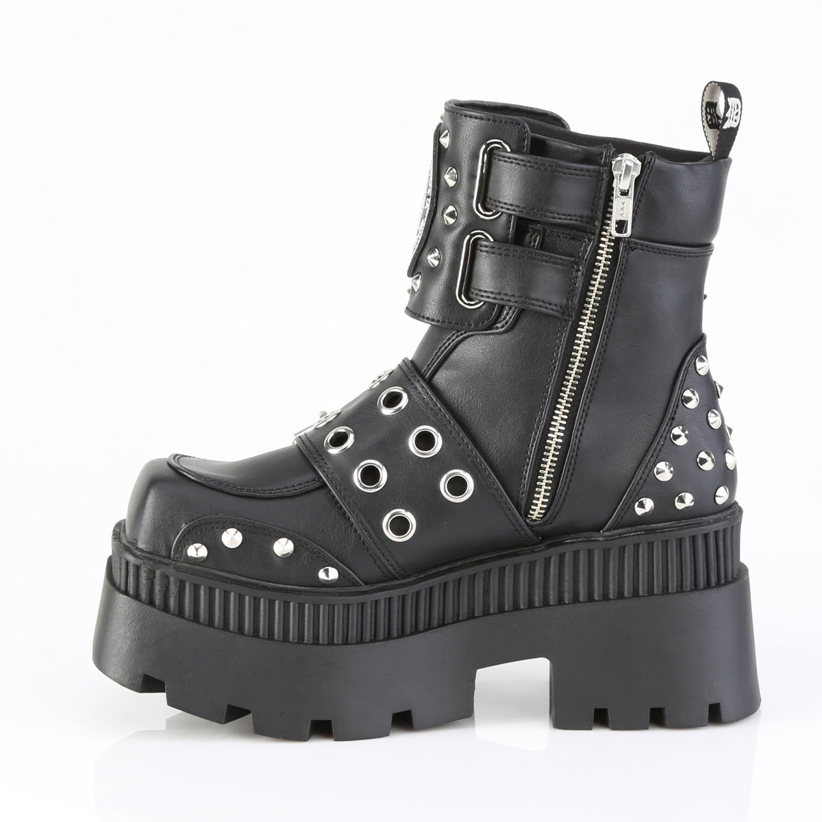 3 Inch Heel WRATH-58 Black Vegan Leather