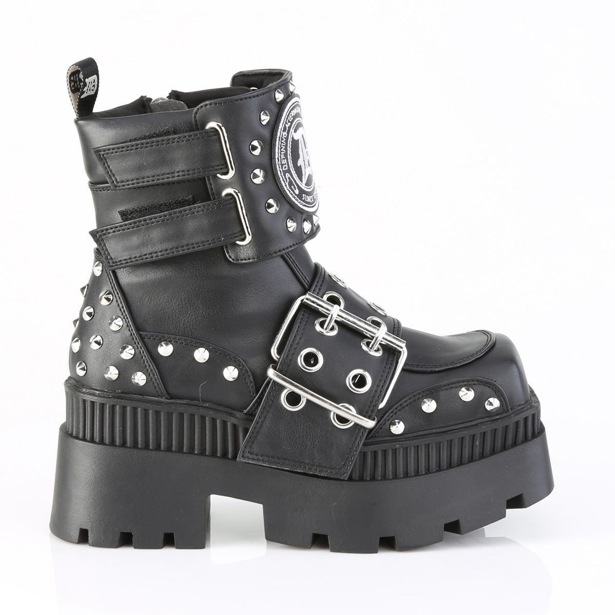 3 Inch Heel WRATH-58 Black Vegan Leather