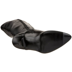 PLEASER SEDUCE-3024 Black Stretch Pu Thigh High Boots – Shoecup.com