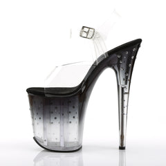 8 Inch Heel STARDUST-808T Ombre Black