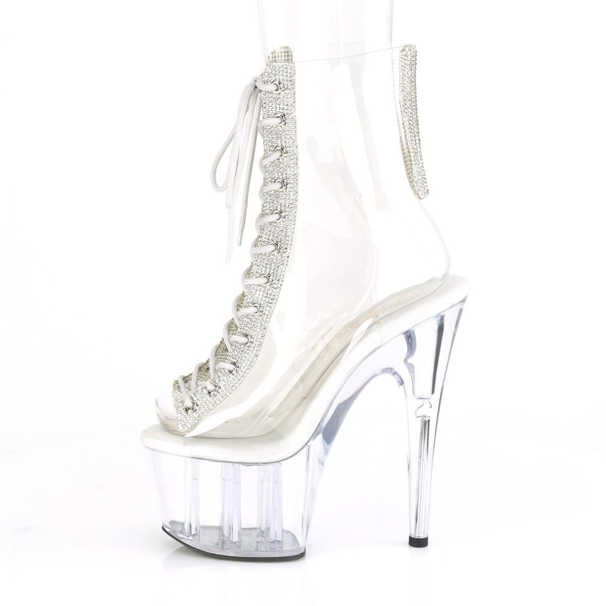 7 Inch Heel ADORE-1016C-2 Clear Rhinestone