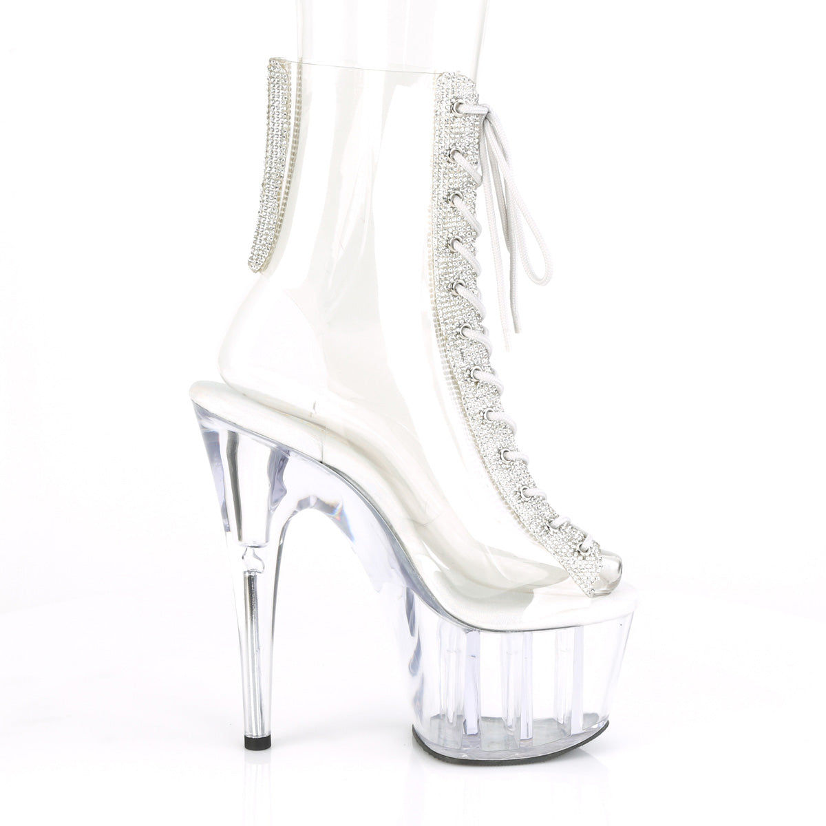 7 Inch Heel ADORE-1016C-2 Clear Rhinestone