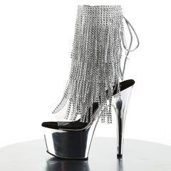 7 Inch Heel ADORE-1017RSF Clear Silver