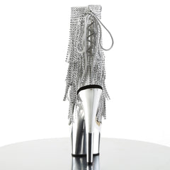 7 Inch Heel ADORE-1017RSF Clear Silver